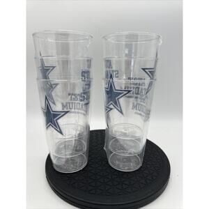 6 - AT&T Stadium Dallas Cowboys Clear Cups. NEW